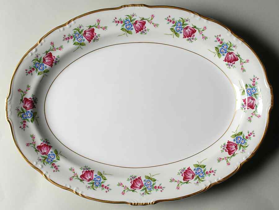 Marguerite 16" Oval Serving Platter by Wentworth-1