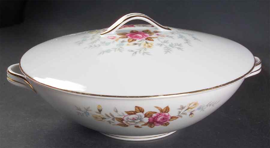 Petit Point Round Covered Vegetable by Wentworth-1