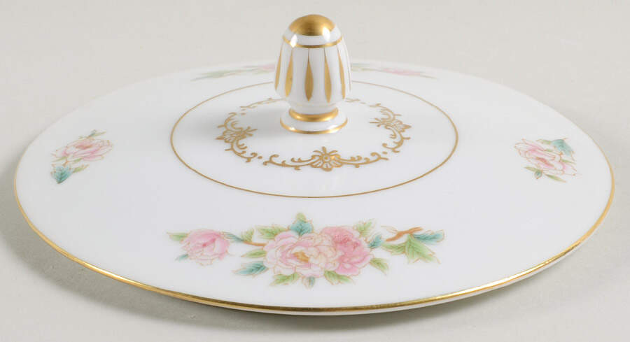 Pink Peony Lid for Sugar Bowl by Wentworth-1