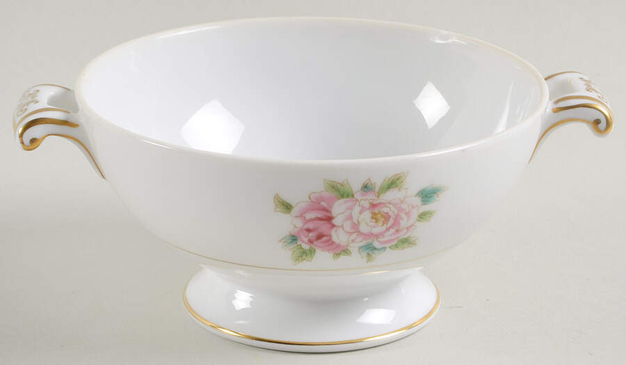 Pink Peony Sugar Bowl No Lid by Wentworth-1