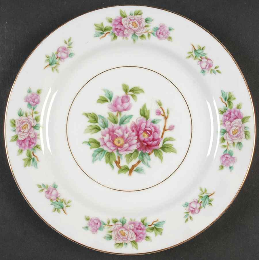 Pink Peony Salad Plate by Wentworth-1