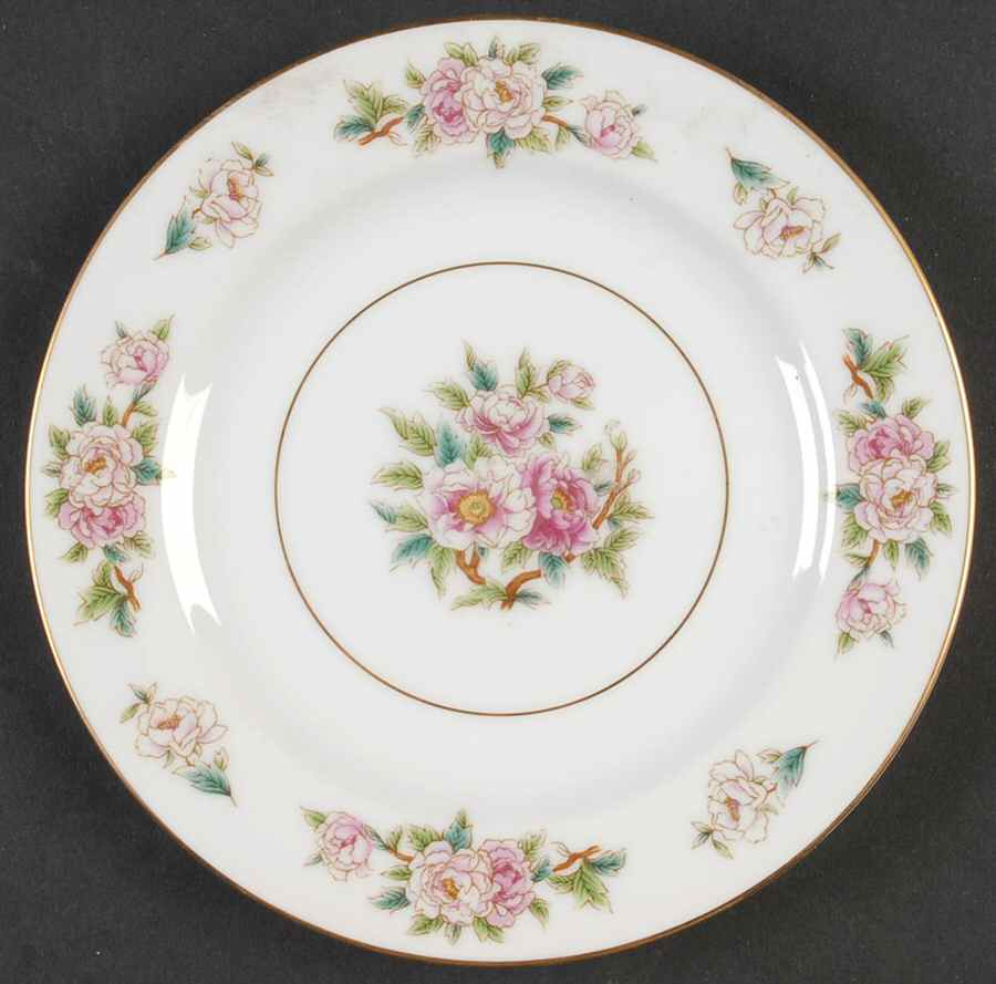 Pink Peony Bread & Butter Plate by Wentworth-1