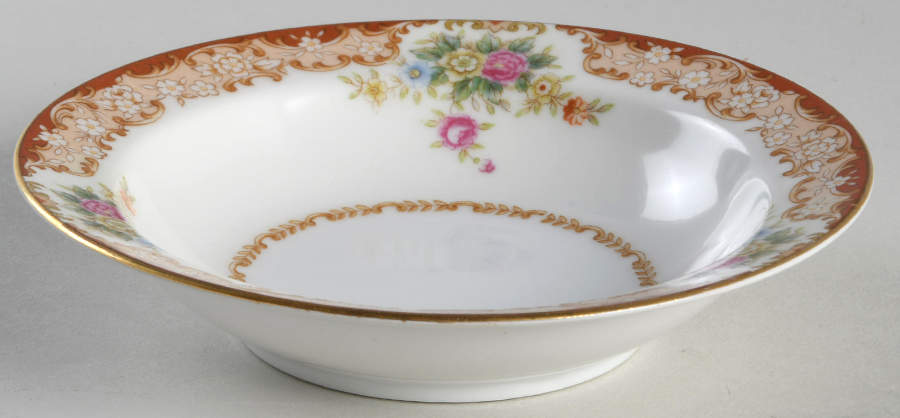 Red Fern Rim Fruit/Dessert (Sauce) Bowl by Wentworth-1