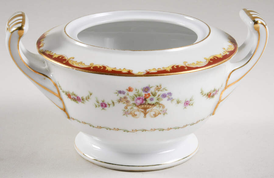 Regency Red Sugar Bowl No Lid by Wentworth-1