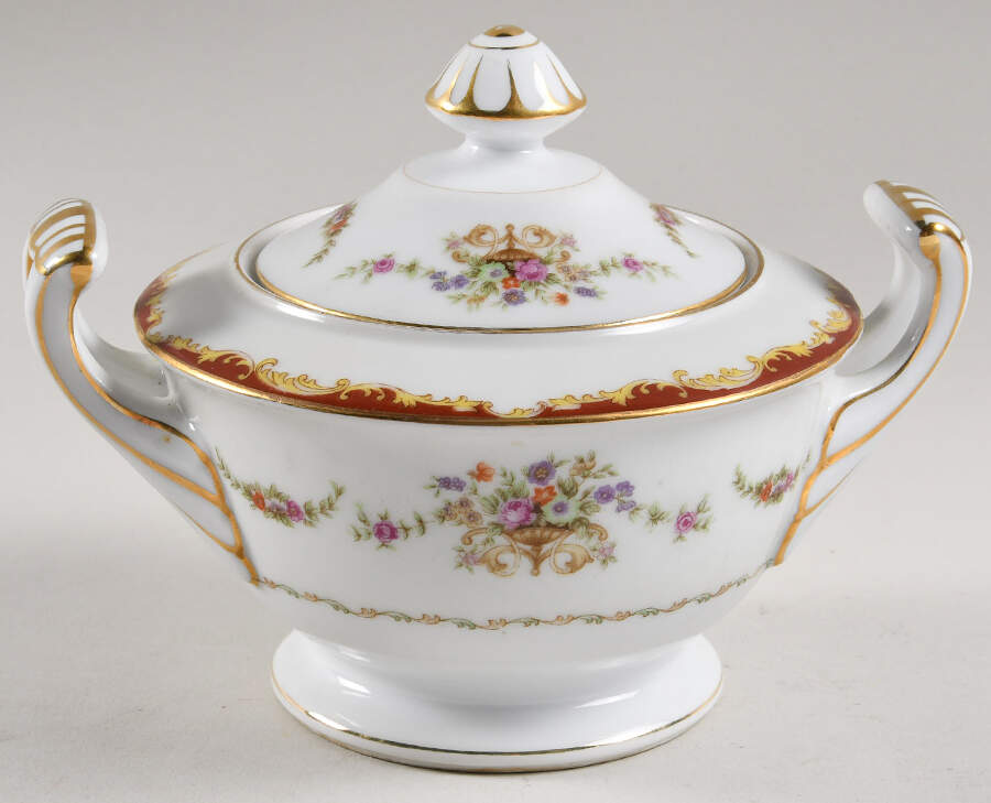 Regency Red Sugar Bowl & Lid by Wentworth-1