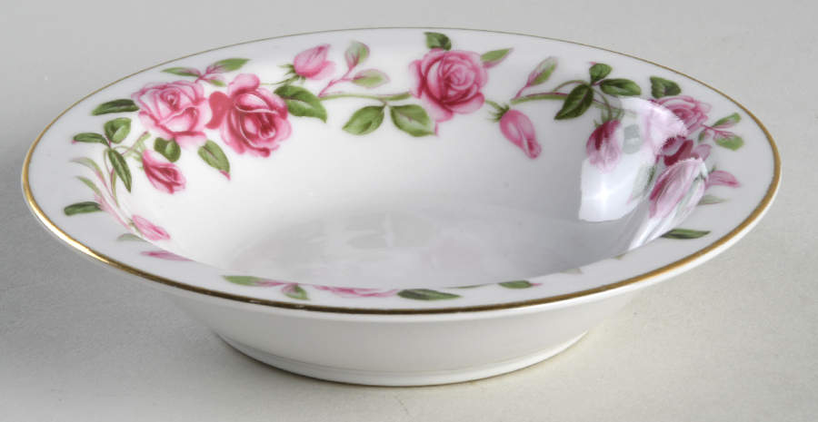Red Rose Rim Fruit/Dessert (Sauce) Bowl by Wentworth-1