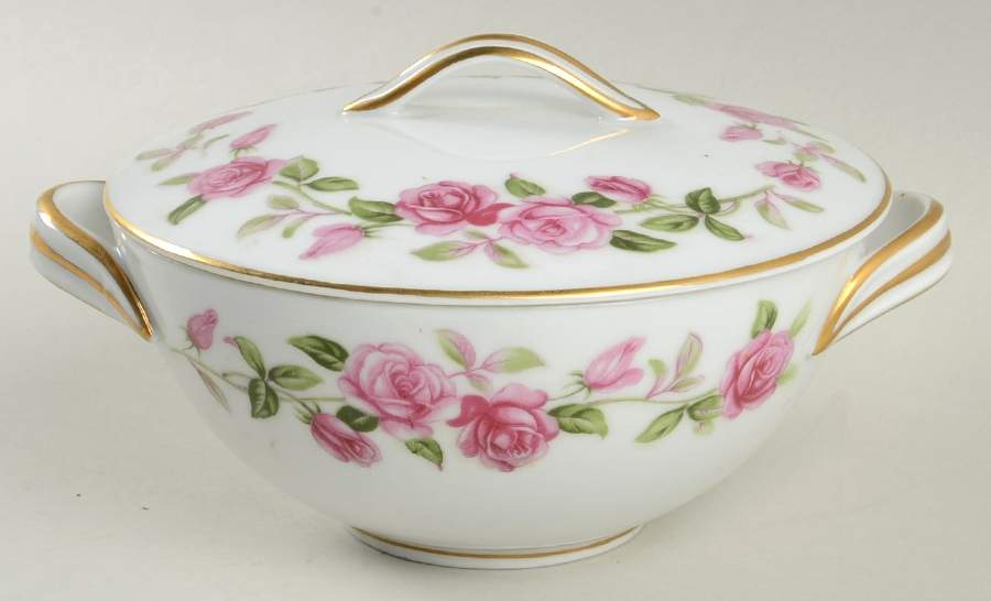 Red Rose Sugar Bowl & Lid by Wentworth-1