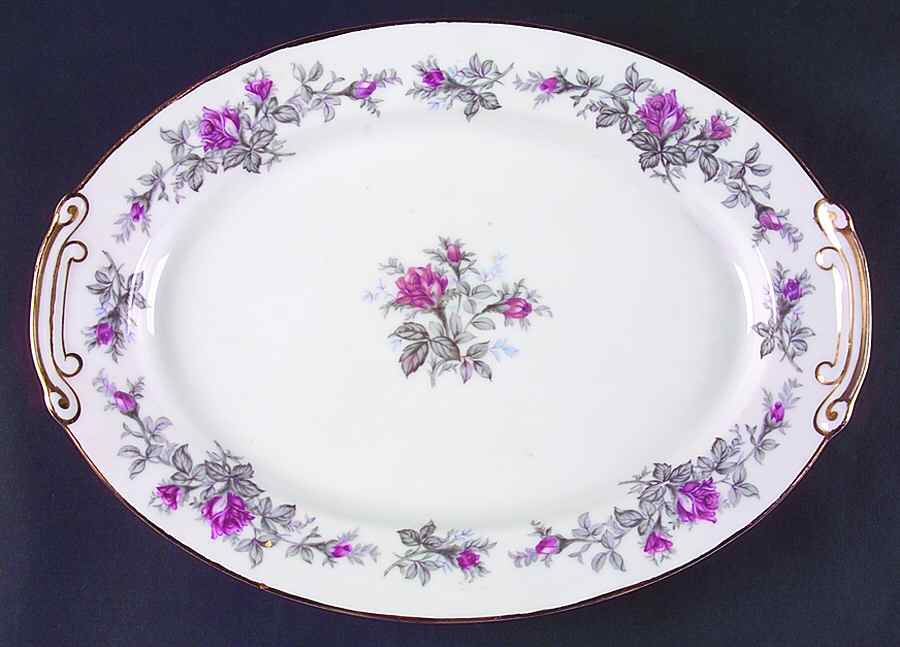 Roxanne 14" Oval Serving Platter by Wentworth-1