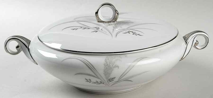 Silver Wheat Round Covered Vegetable by Wentworth-1
