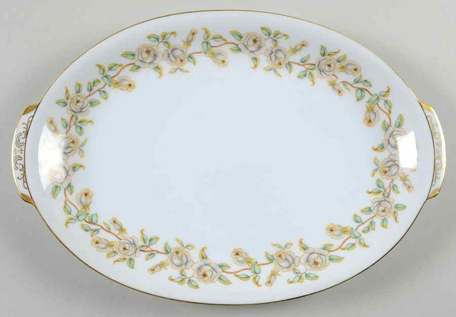 Tea Rose 12" Oval Serving Platter by Wentworth-1