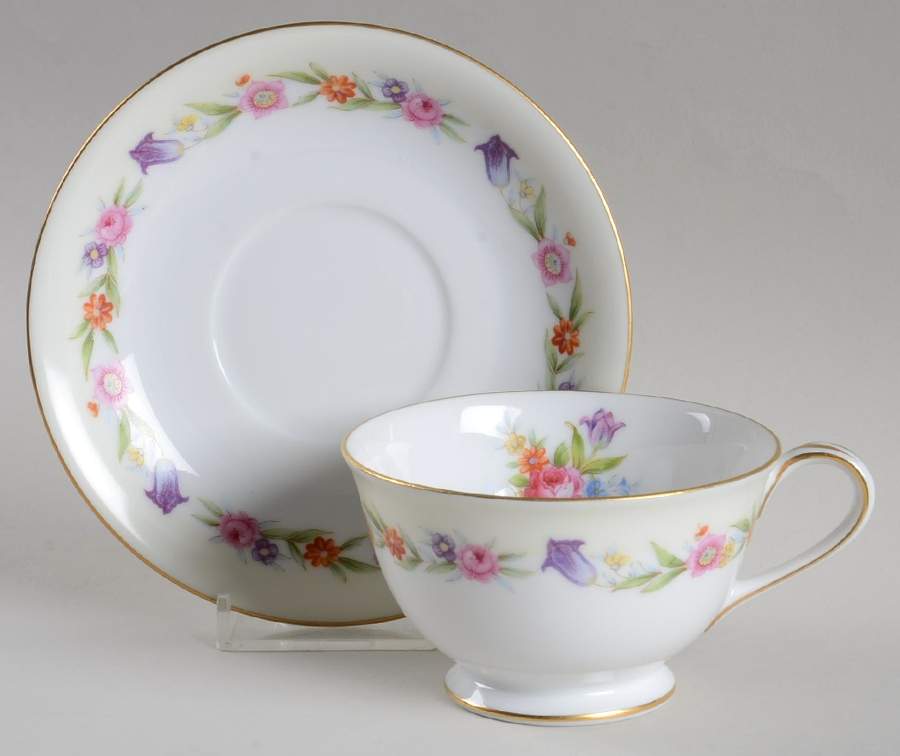 Tulip Footed Cup & Saucer Set by Wentworth-1