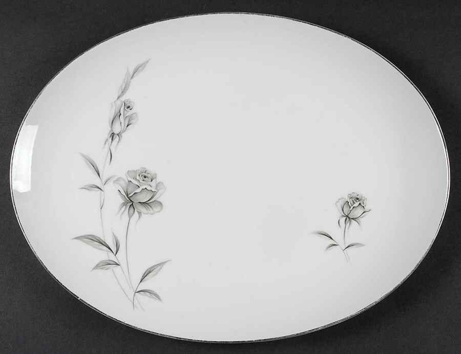 Twilight Rose 14" Oval Serving Platter by Wentworth-1
