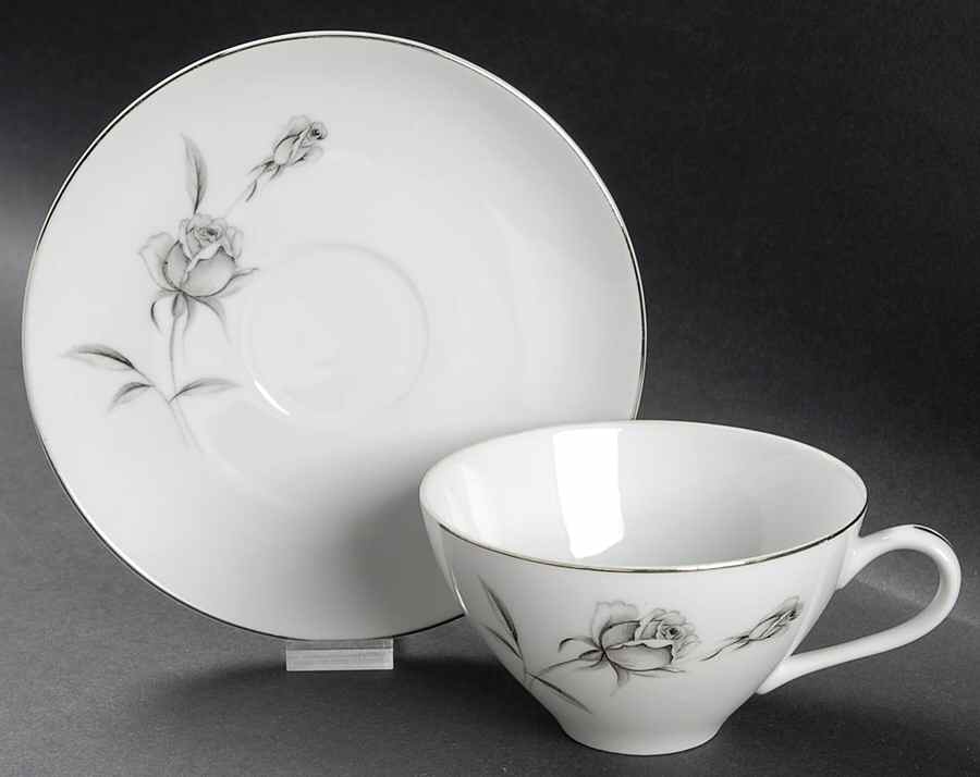 Twilight Rose Flat Cup & Saucer Set by Wentworth-1