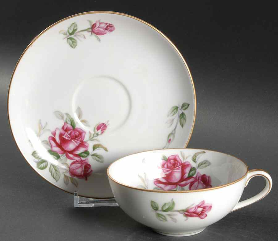 Valencia Flat Cup & Saucer Set by Wentworth-1