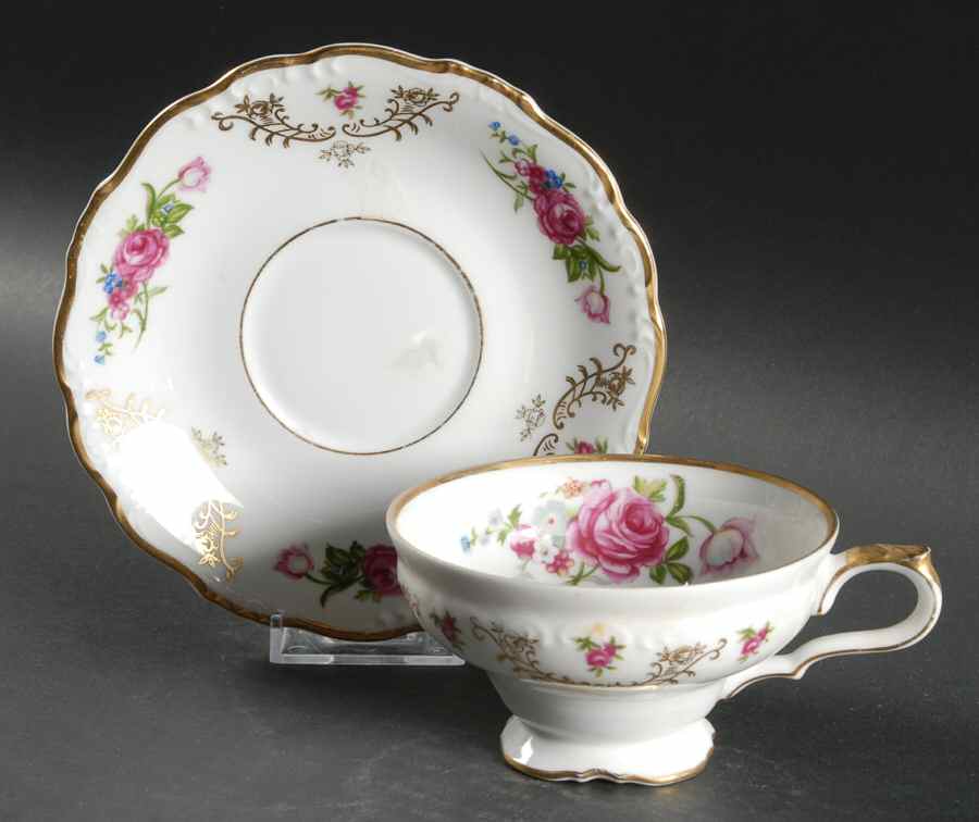 Versailles Footed Cup & Saucer Set by Wentworth-1