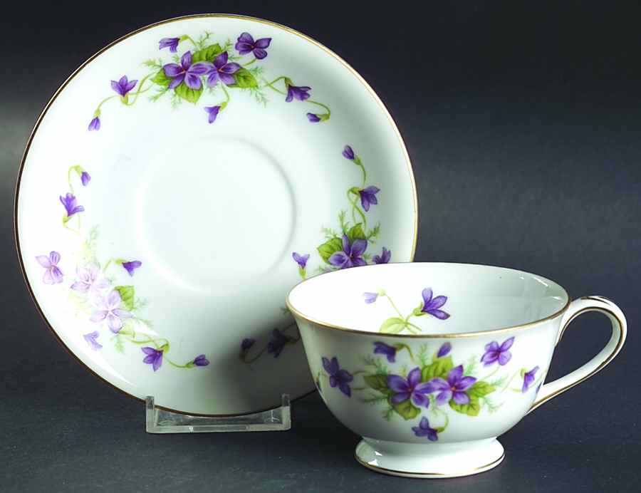 Viola Footed Cup & Saucer Set by Wentworth-1