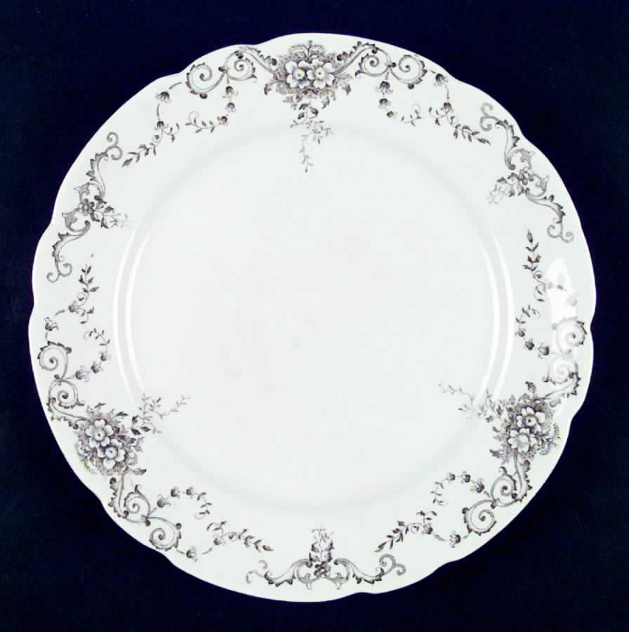 Dorothy (Brown Floral) Dinner Plate by W & E Corn-1