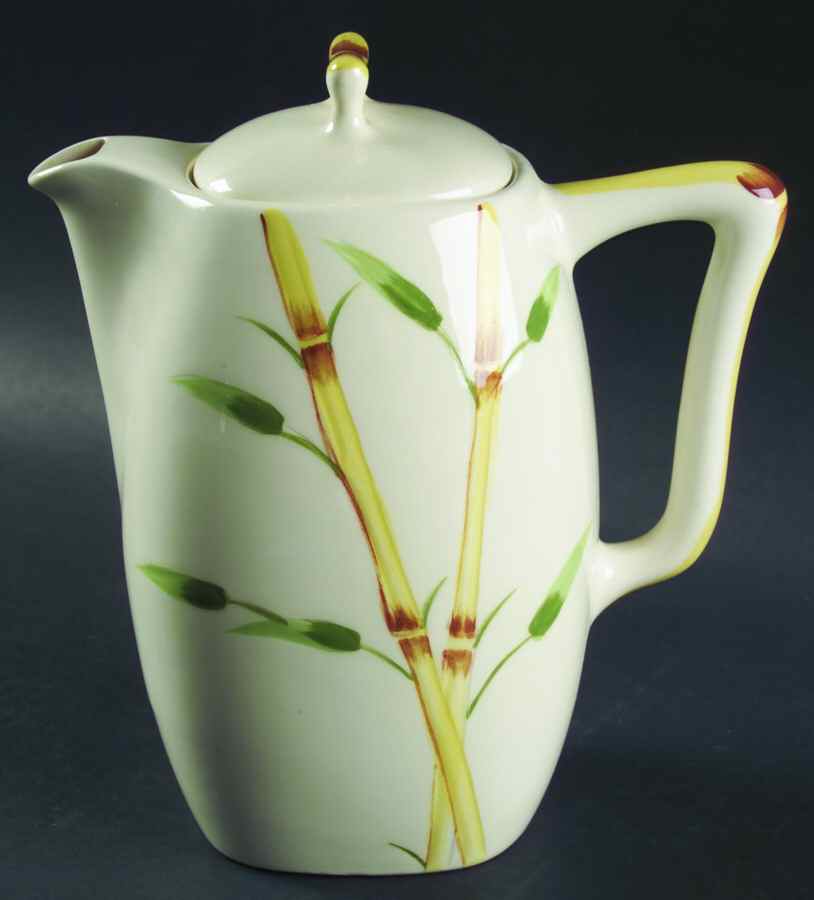 Bambu Cream Coffee Pot & Lid by Weil Ware-1