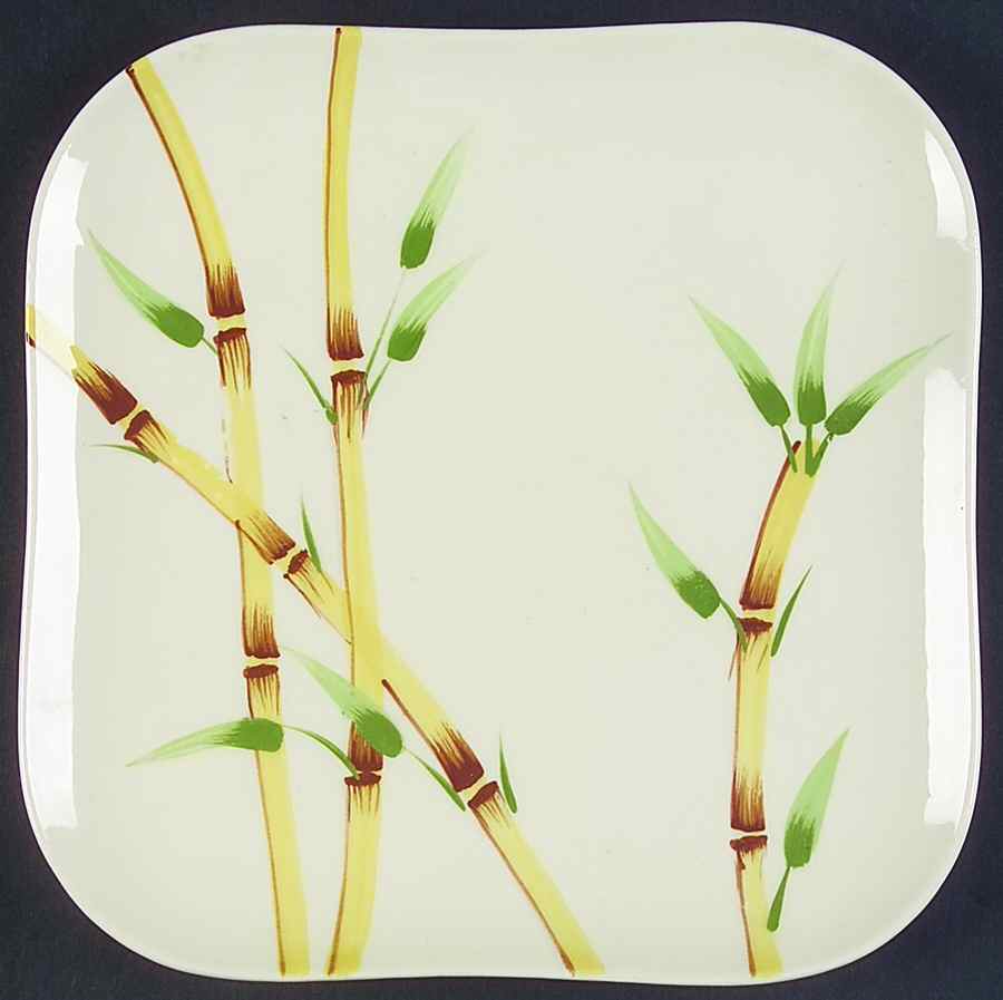 Bambu Cream Salad Plate by Weil Ware-1