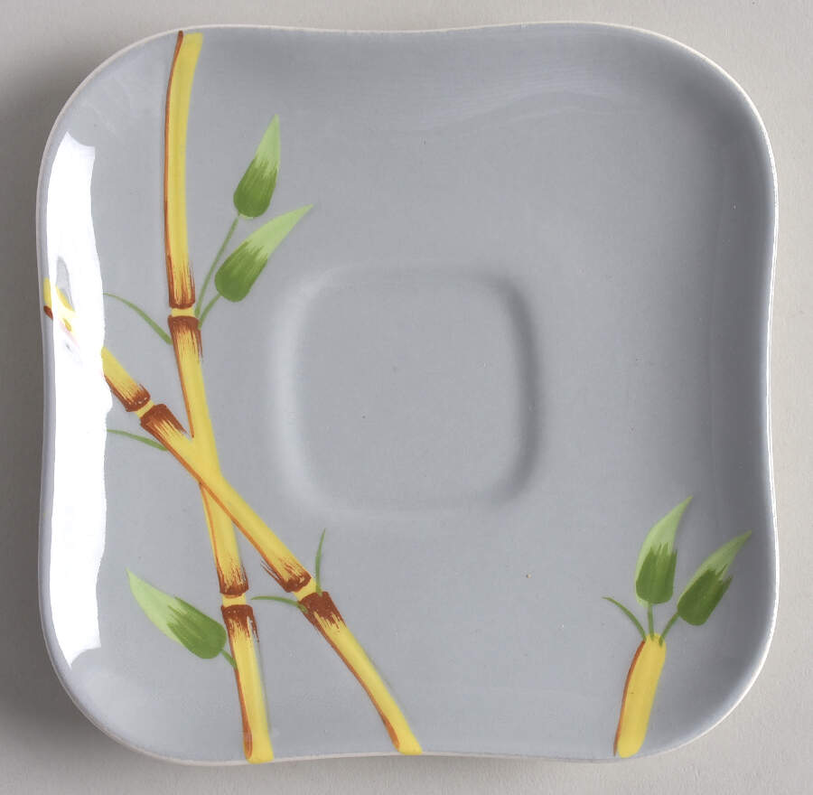 Bambu Gray Saucer by Weil Ware-1