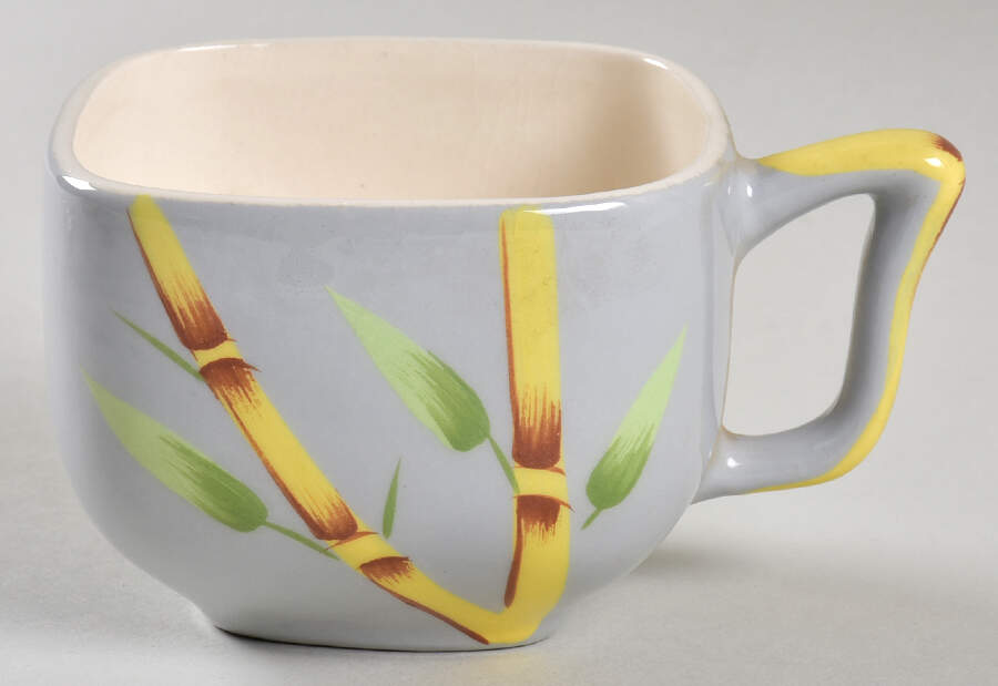 Bambu Gray Flat Cup by Weil Ware-1