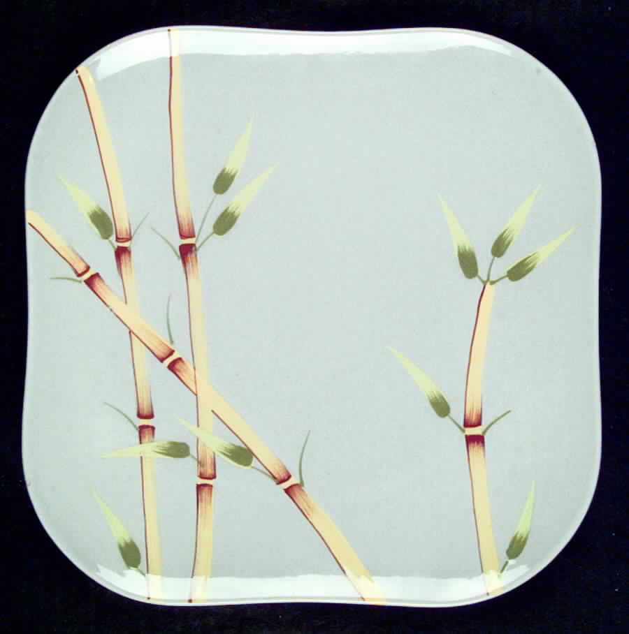Bambu Gray Dinner Plate by Weil Ware-1
