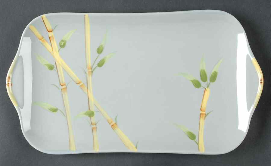 Bambu Gray Large Sandwich Tray by Weil Ware-1