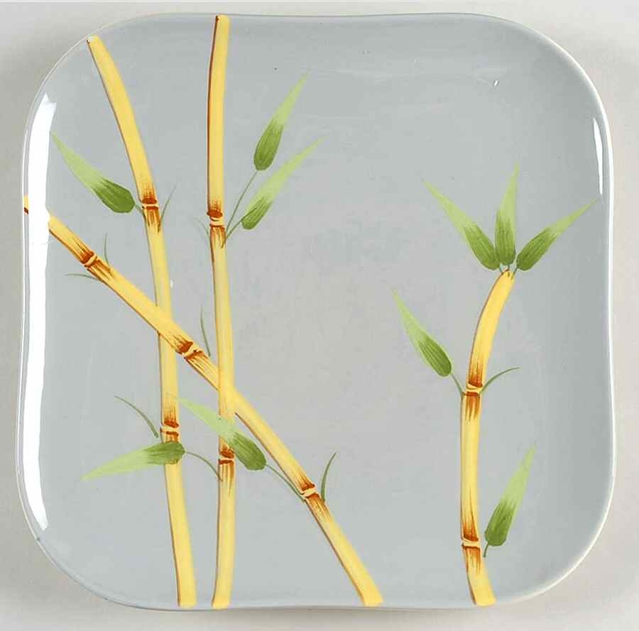 Bambu Gray Salad Plate by Weil Ware-1