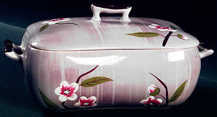 Birchwood Gray Rectangular Covered Vegetable by Weil Ware-1