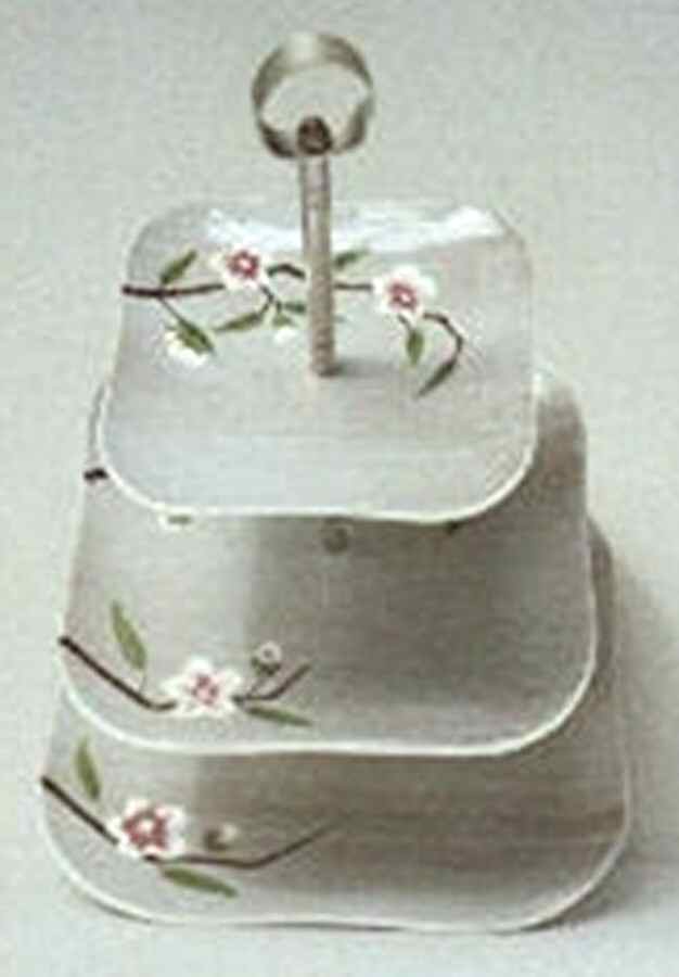 Birchwood Gray 3-Tiered Serving Tray (DP, SP, BB) by Weil Ware-1