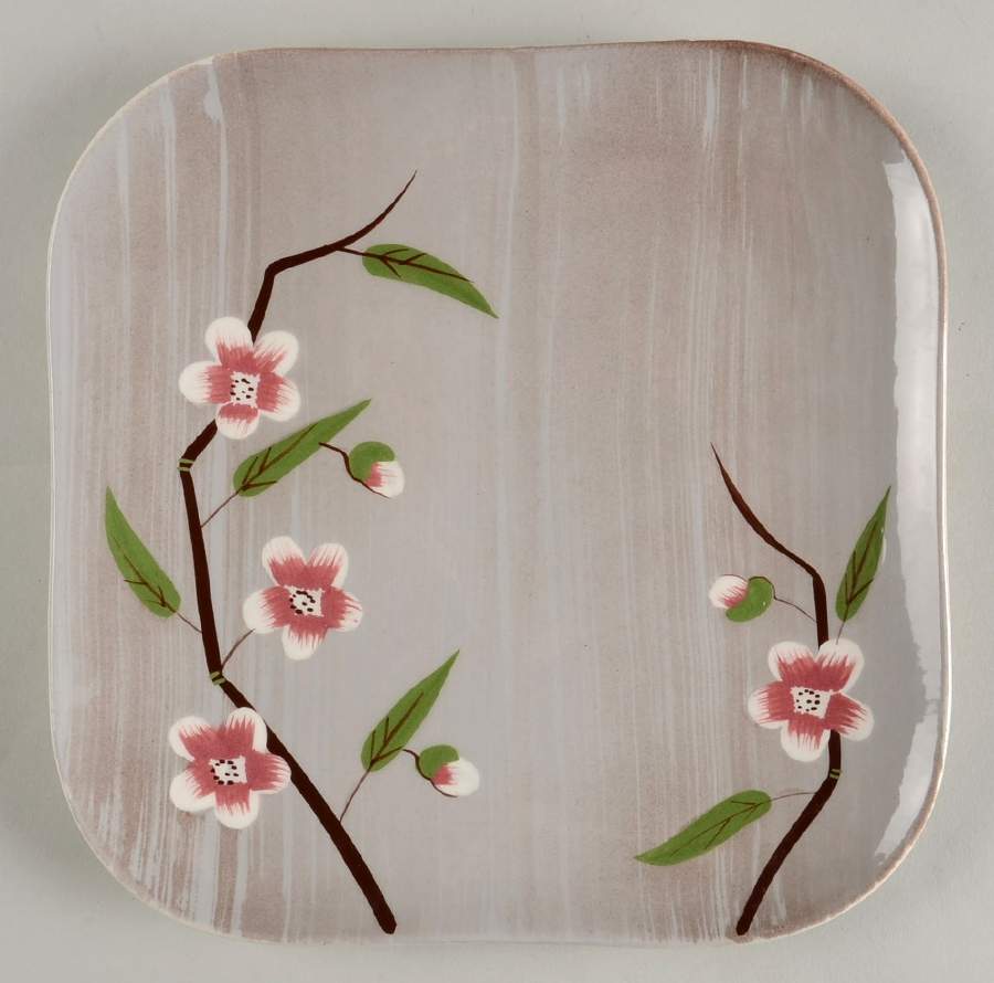 Birchwood Gray Salad Plate by Weil Ware-1