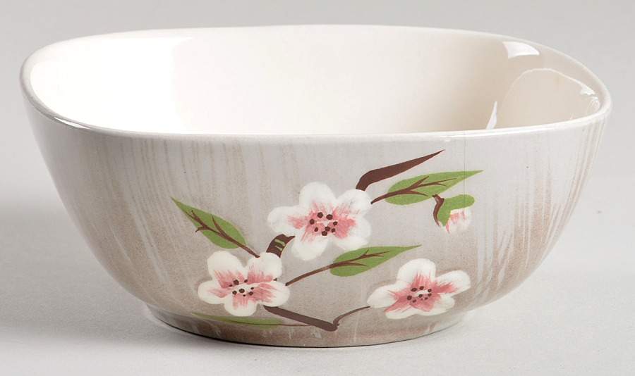 Birchwood Gray Coupe Cereal Bowl by Weil Ware-1