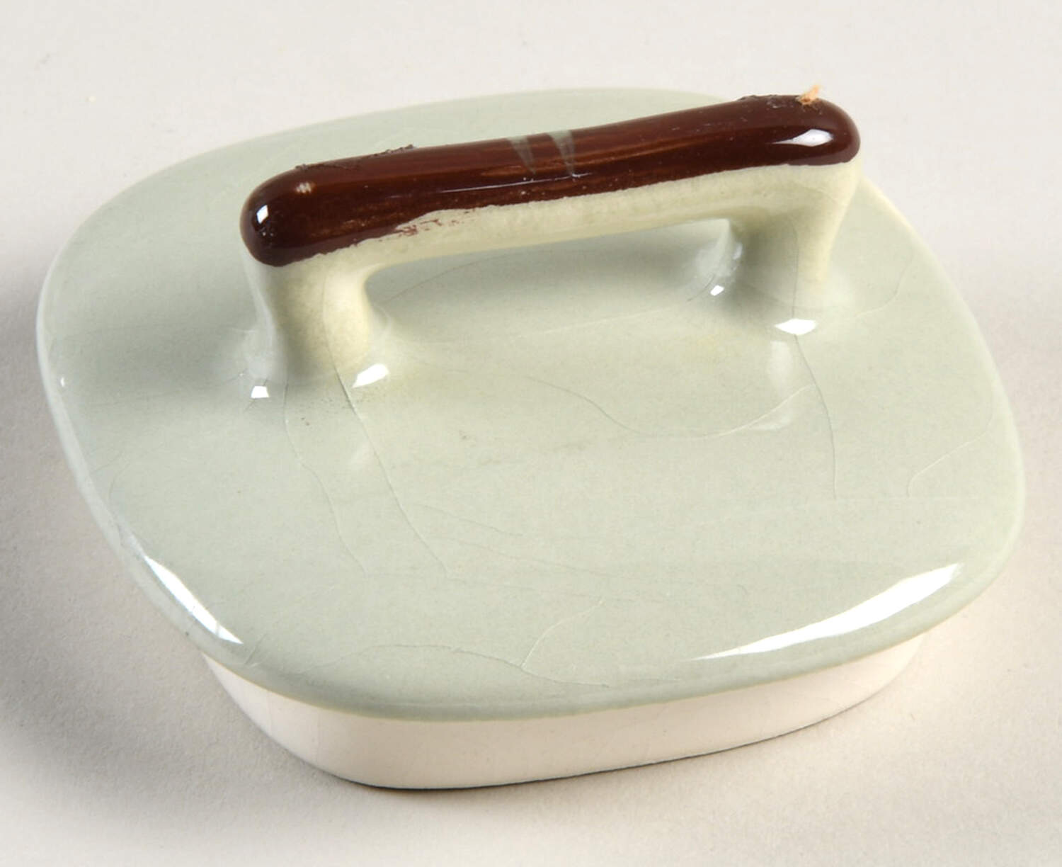 Blossom Celadon Lid for Sugar Bowl by Weil Ware-1