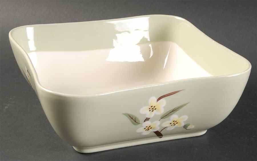 Blossom Celadon 8" Square Vegetable Bowl by Weil Ware-1