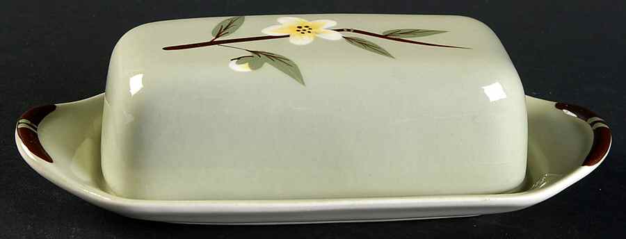 Blossom Celadon 1/4 Lb Covered Butter by Weil Ware-1