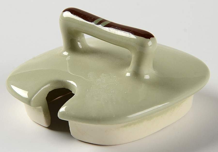 Blossom Celadon Lid for Jam/Jelly by Weil Ware-1