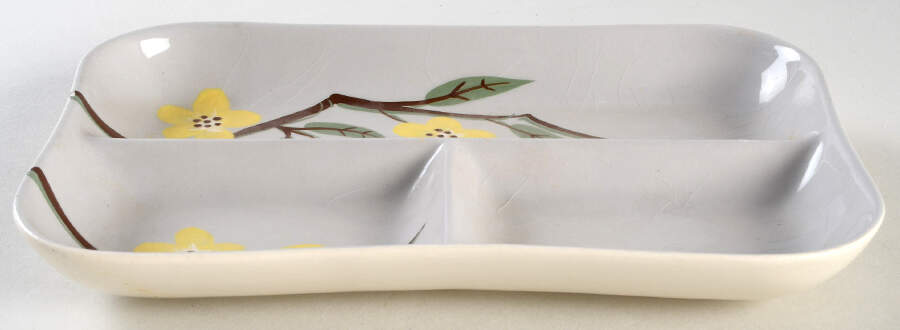 Blossom Gray 3-Part Relish by Weil Ware-1