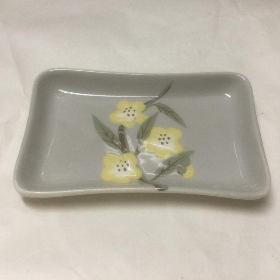 Blossom Gray 4" Trinket Tray by Weil Ware-1