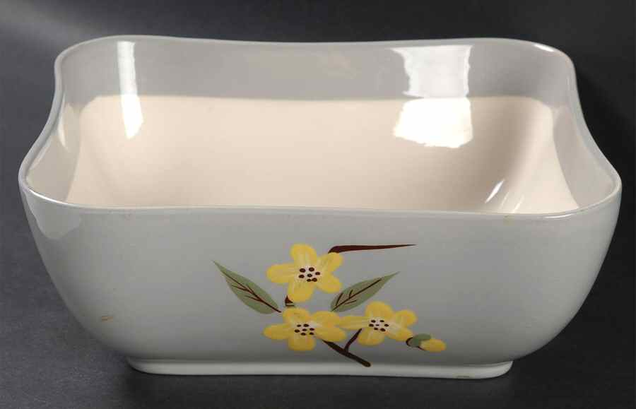 Blossom Gray 8" Square Vegetable Bowl by Weil Ware-1