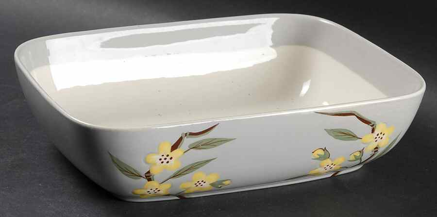 Blossom Gray 8" Oval Vegetable Bowl by Weil Ware-1