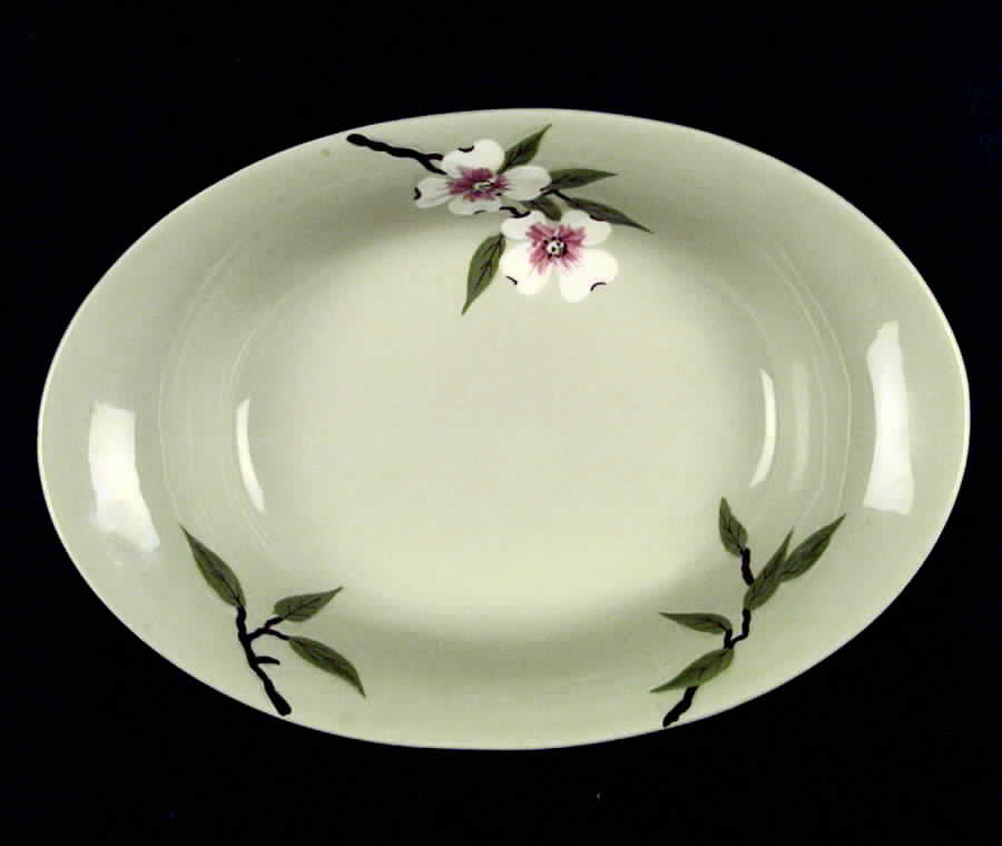 Brentwood Celadon 10" Oval Vegetable Bowl by Weil Ware-1