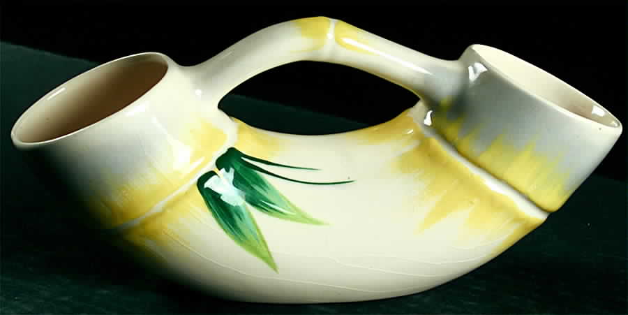 Malay Bambu Gray Double End Vase by Weil Ware-1