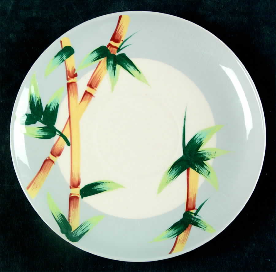 Malay Bambu Gray Saucer by Weil Ware-1