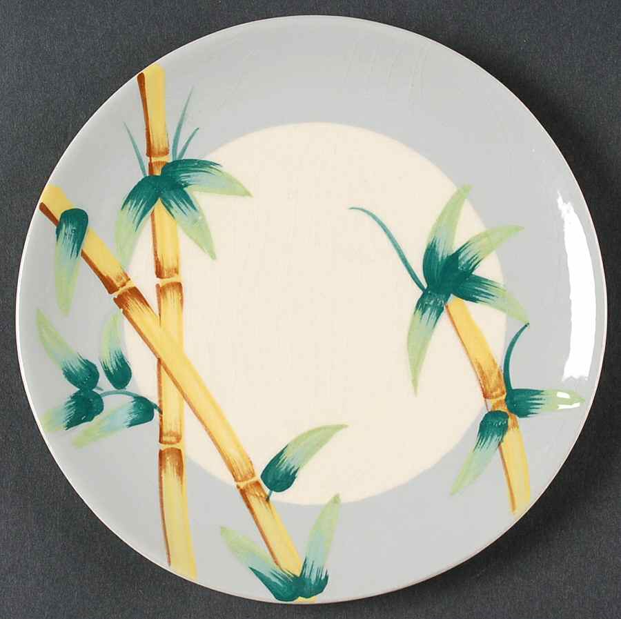 Malay Bambu Gray Bread & Butter Plate by Weil Ware-1