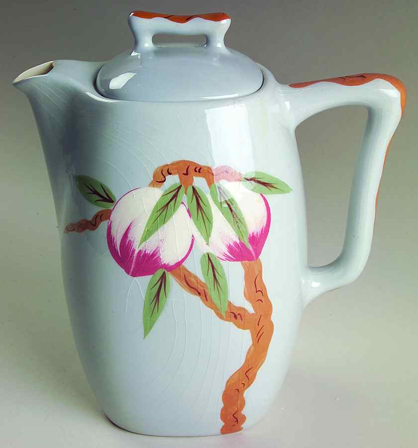 Mango Coffee Pot & Lid by Weil Ware-1