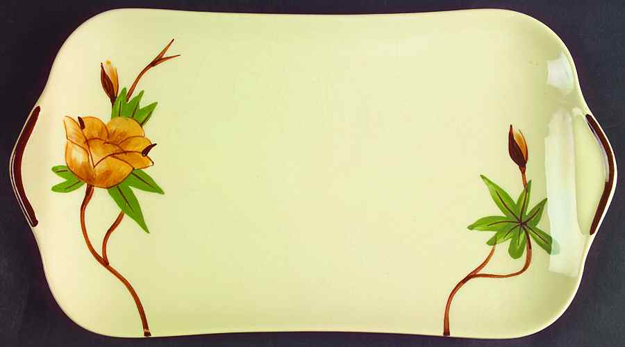 Rose Yellow Bread Tray by Weil Ware-1
