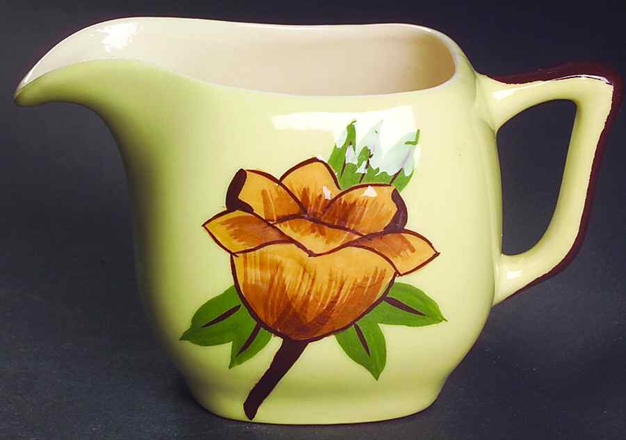 Rose Yellow Creamer by Weil Ware-1