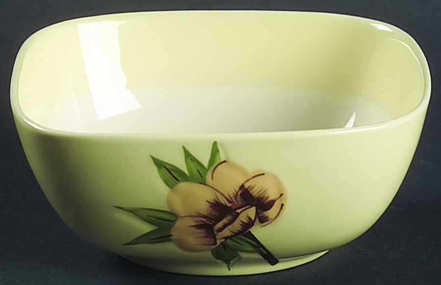 Rose Yellow Fruit/Dessert (Sauce) Bowl by Weil Ware-1