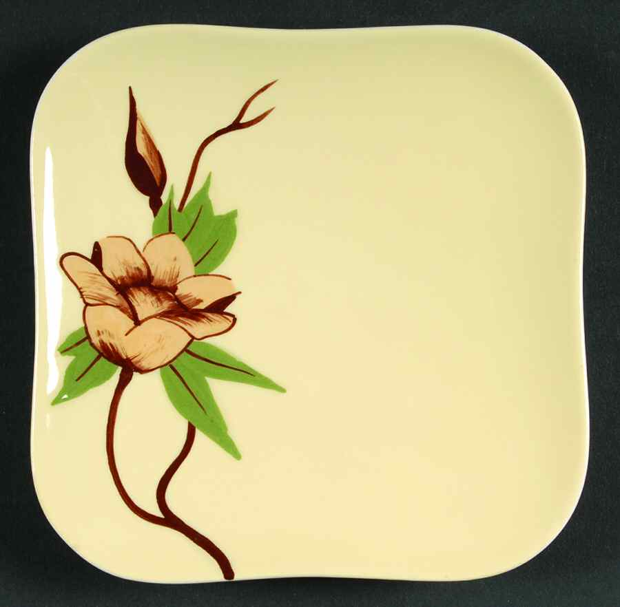 Rose Yellow Bread & Butter Plate by Weil Ware-1