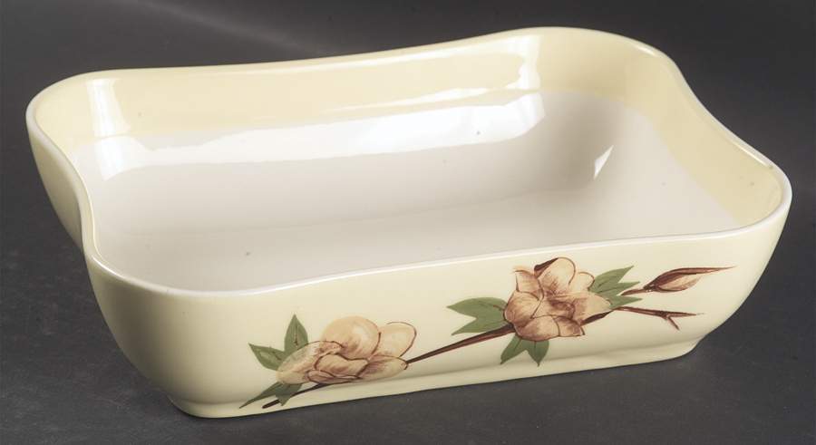 Rose Yellow 8" Oval Vegetable Bowl by Weil Ware-1